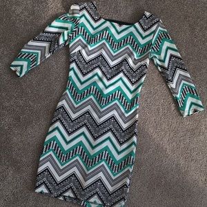 Chevron print dress